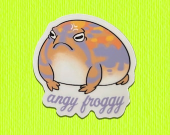 Angy Froggy Rainfrog Waterproof Vinyl Sticker