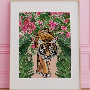 Giclee Print |Tropical Jungle Tiger