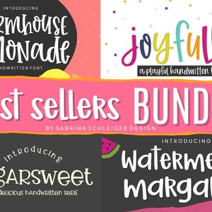 Handwritten Font Bundle | Goodnotes Fonts Digital Planner Journal | Neat Handwriting Laser Fonts Digital Download