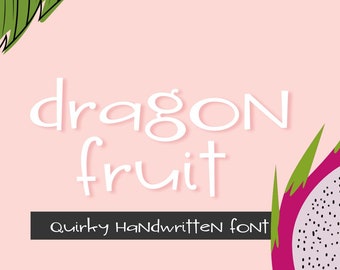Dragon Fruit Handwritten Font | Installable Digital Font Compatible with Cricut or Silhouette