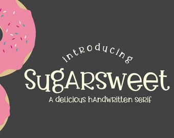 Sugar Sweet Modern Handwritten Font | Installable TTF OTF Font