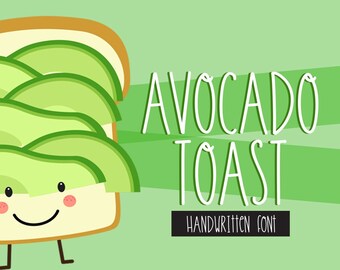 Avocado Toast Handwritten Font | Neat Handwriting Font for Goodnotes Digital Planner Journal | Teacher Fonts