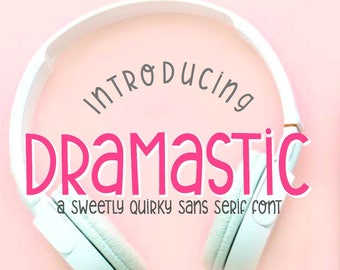 Digital Font Download, Handwritten Font, Dramastic, Open Type Font otf,