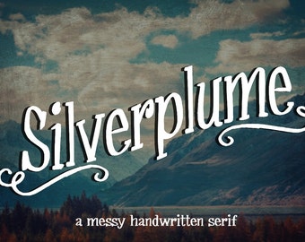 Digital Font Download- Handwritten Font for Commercial Use- "MRF Silverplume"- Open Type Font- Instant Download