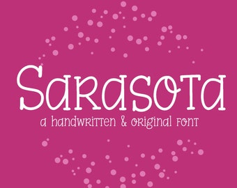 Handwritten Digital Font Download Installable Typeface, Sarasota Handlettered Serif Font for Commercial Use