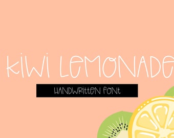Kiwi Lemonade Handwritten Font Digital Download | TTF OTF Installable Font for Commercial Use