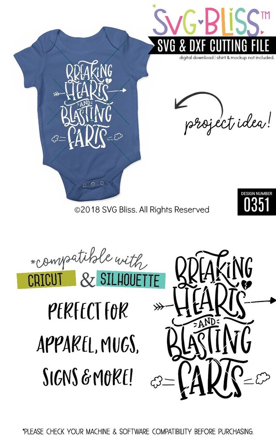 Download Breaking Hearts & Blasting Farts SVG for Cricut or ...