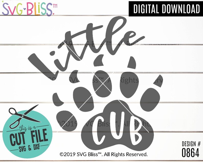 Download Little Cub SVG Cut File Baby Boy Nursery Design Bear Paw ...