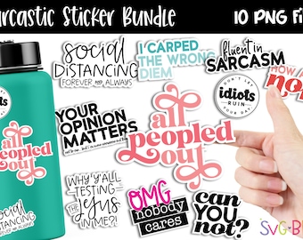 Sarcastic Stickers PNG | Funny Stickers PNG | PNG Stickers Bundle | Digital Download Png Stickers
