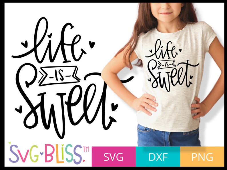 Life is Sweet SVG Cut File for Cricut or Silhouette image 2