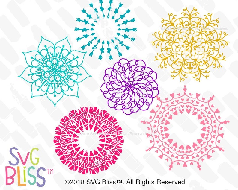 Download Mandala SVG Bundle Hand Drawn Doodle Wreath Original | Etsy