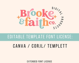 Extended Font License for Editable Templates | Canva, Corjl, Templette Font License for One Font