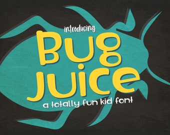 Bug Juice Digital Font Download Installable True Type & Open Type Font, Smooth Font for Crafters, Kid Font