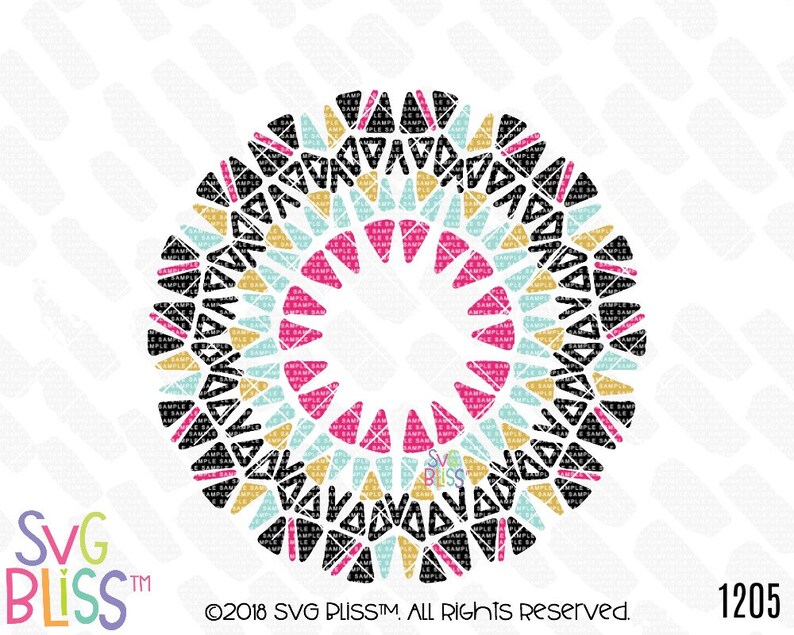 Download Mandala SVG Hand drawn Art Wreath Cute Monogram Frame SVG | Etsy