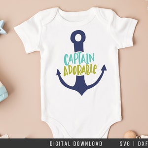 Captain Adorable SVG Nautical Baby SVG Nautical Baby Sublimation PNG image 2