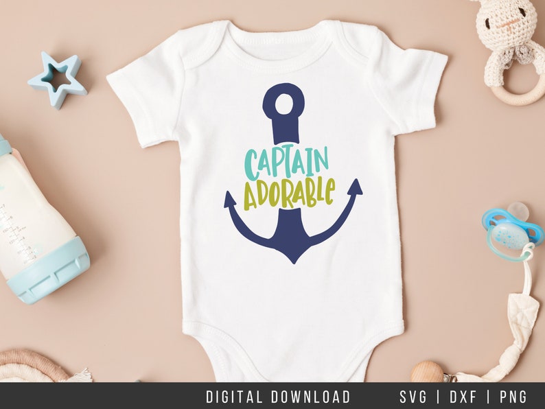 Captain Adorable SVG Nautical Baby SVG Nautical Baby Sublimation PNG image 2