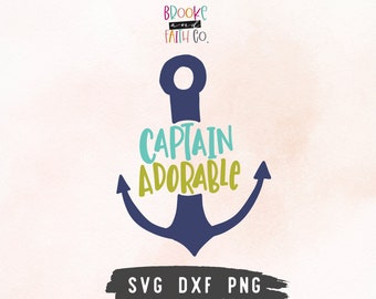 Captain Adorable SVG | Nautical Baby SVG | Nautical Baby Sublimation PNG