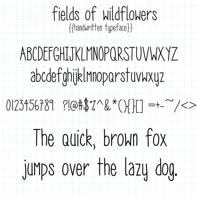 Digital Font Downloadhandwritten Font for Commercial Use Etsy