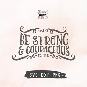 Josué 1:9 Sé fuerte y valiente Versículo bíblico SVG