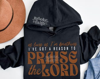 As long as I'm breathing I've got a reason to praise the Lord PNG, Christian Worship Song PNG, Retro Boho Christian PNG