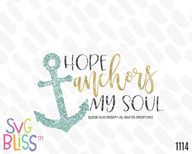 Hope SVG Hope Anchors My Soul Faith Christian SVG | Etsy