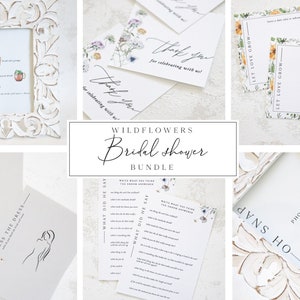Bridal Shower Games | Bridal Shower Bundles | Instant Download Bridal Games | Bridal Shower | Floral Bridal Shower | Modern Bridal Shower