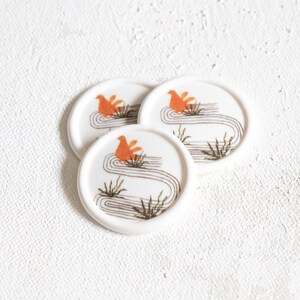 Bird Vellum Wedding Wax Seals: Modern Abstract Invitations