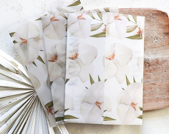 Tropical Orchid Vellum Wraps for Wedding Invitations | Printed DIY Beach Vellum Jackets for Wedding Invites | Floral Wraps for Invitations