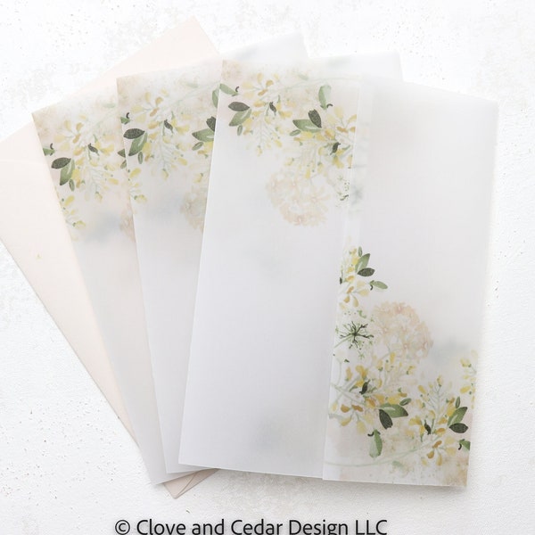 Floral Vellum Paper Etsy