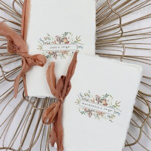 Elopement Vow Books | Floral Vow Books | Wedding Gift | Custom Vow Books | Wedding Vow Books | Vow Book Set | Bridal Shower Gift