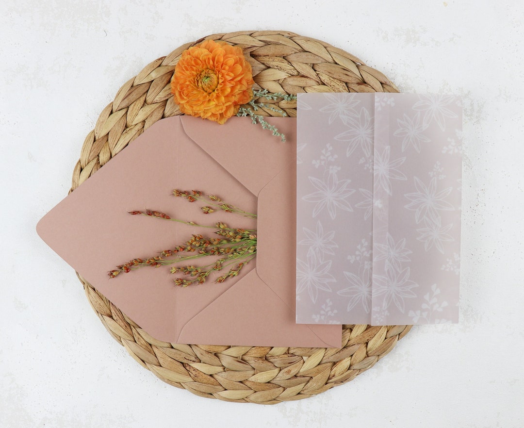 Cream Floral Vellum Jacket DIY Printed Floral Vellum Wrap Etsy