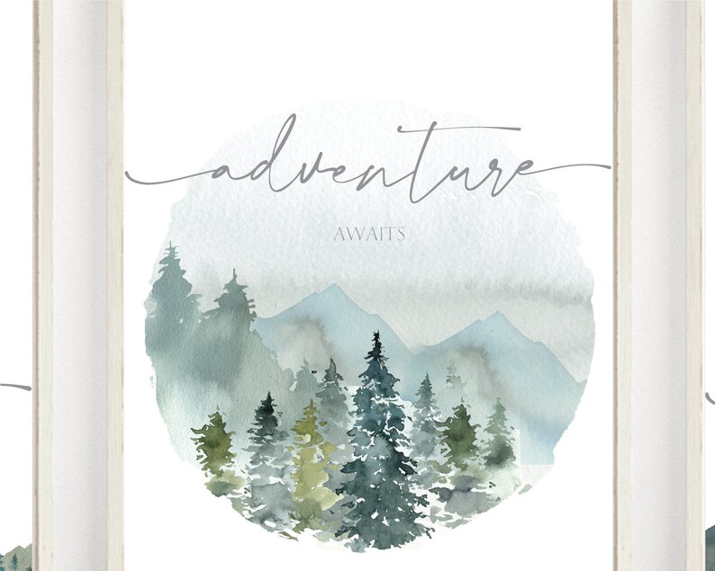 Adventure Awaits Set Nursery Wall Art Digital Download Etsy