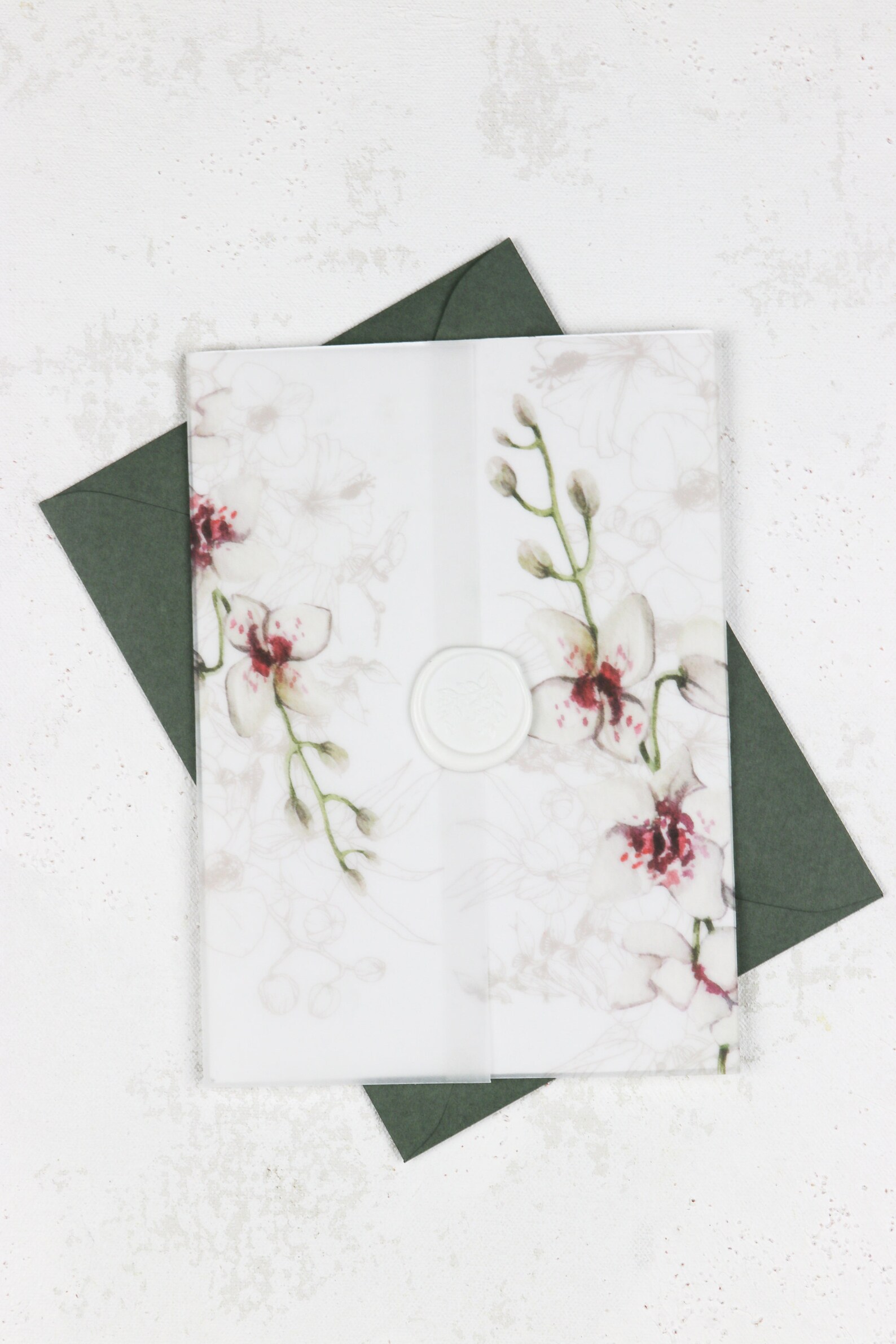 Tropical Orchid Vellum DIY Vellum Wrap Orchid 5X7 Vellum Etsy