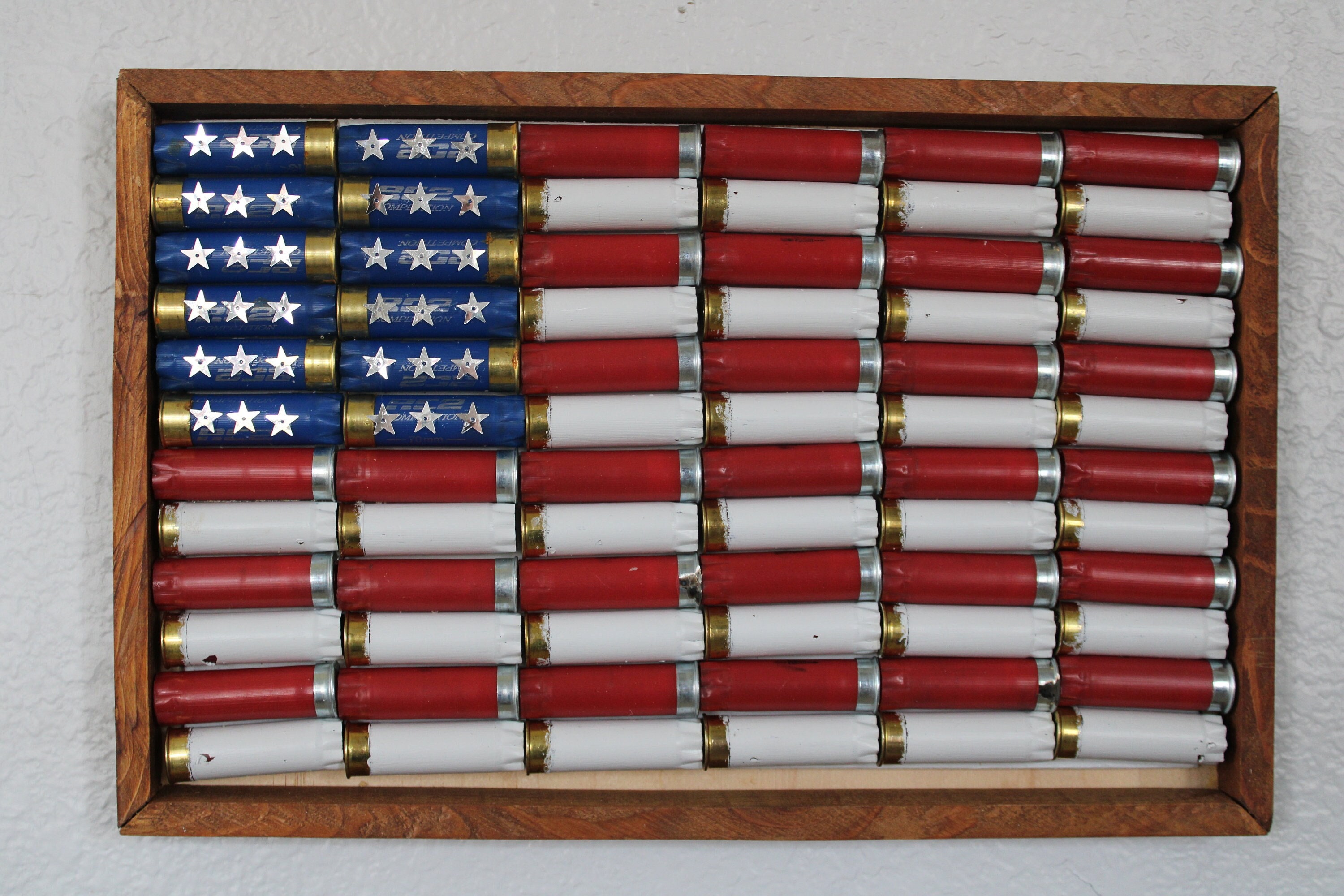Framed Shotgun Shell USA Flag With Stars - Etsy