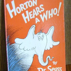 Horton Hört ein Huh!  von Dr. Seuss / 1954 / Vintage gebundene Ausgabe / hat Schutzumschlag / ist in sehr gutem Zustand / Babyparty / Geburtstagsgeschenk / Sammlerstück