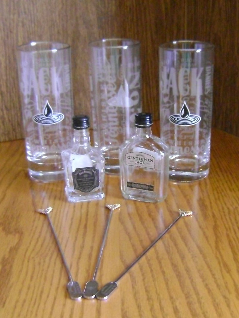 Jack Daniels Bar Ware Set / Jack Daniels Glasses No. 7 / Honey Etsy