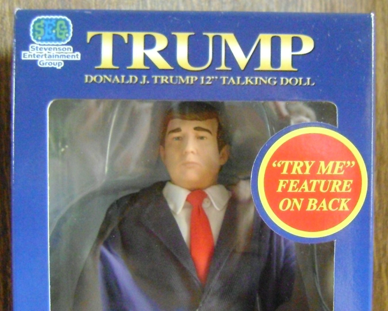 thumbnail image 2 of President Trump Talking Action Figure – 2015 Edition – Deluxe Articulation & Podium 2 of 3