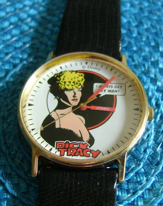 DICK TRACY　TIMEX Dick Tracy Villain FlatTop Wristwatch By Timex 
