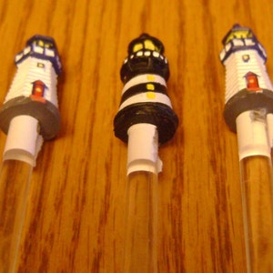 Vintage plastic Lighthouse Cocktail stirrers / Swizzle sticks / collectible / Birthday gift / Father&#39;s day gift / bar ware / man cave