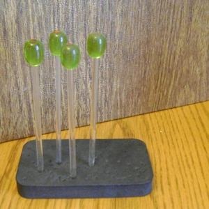 Vintage Plastic Green Olive cocktail drink garnish picks / Martini or Cosmo garnish/  man cave / Birthday / Father&#39;s or Mother&#39;s day