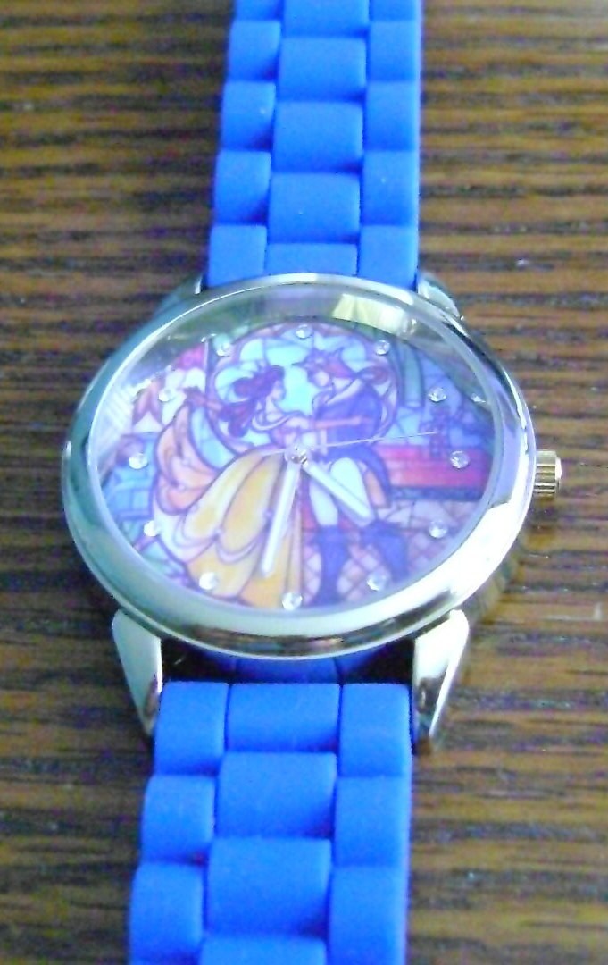 Disney Beauty & the Beast Stained Glass Watch / Large Face / - Etsy