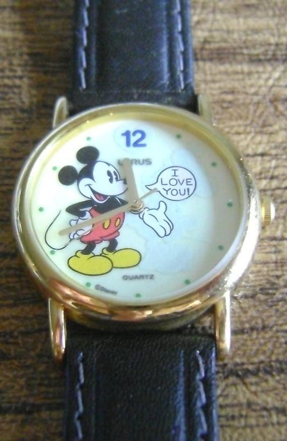 Vintage Disney Lorus Mickey Mouse Glow in the Dark Watch / I  display picture 1