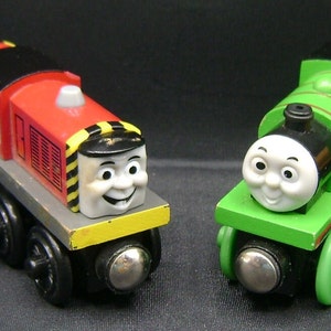 Thomas the Tank Engine Wooden Train cars / magnetic / Thomas  & Percy / Birthday gift / collectible / Christmas gift / display