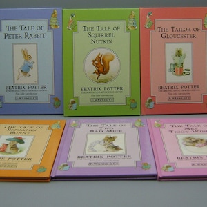 Vintage Beatrix Potter Bücher von Friedrich Warne / 6 Kinderbücher / Sammlerstück / Babyparty Geschenk / 1992 / Kinderbibliothek