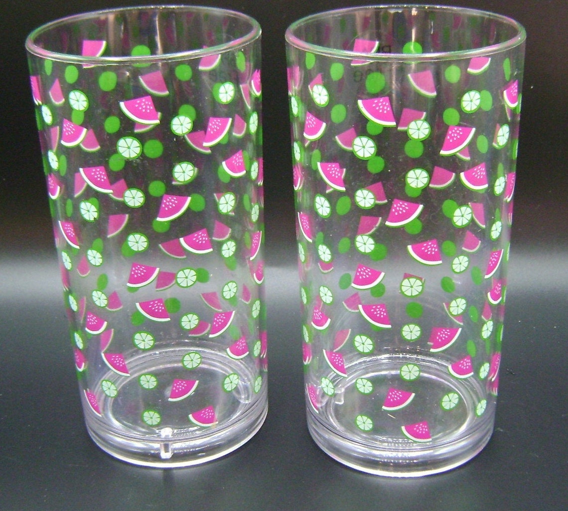 Watermelon Theme Cocktail Set / Glass Umbrella / Watermelon / Etsy