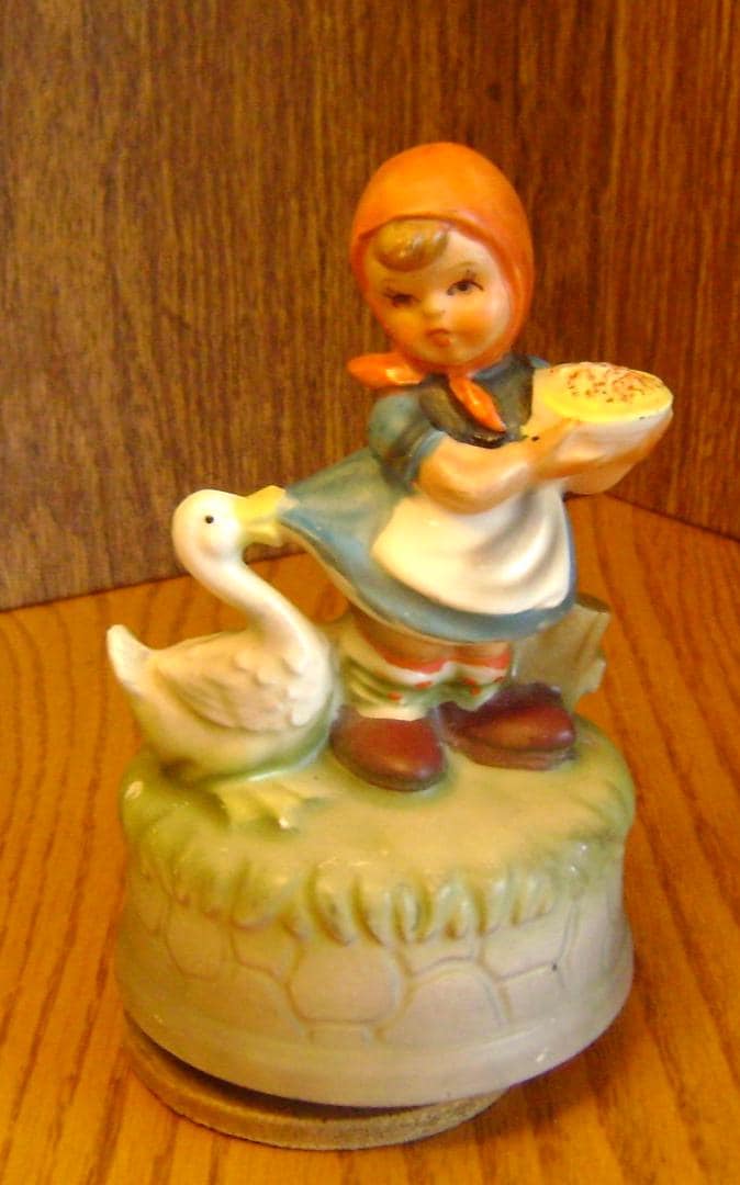 Vintage Music Box Girl Figurine, Ceramic Music Box, Musical Box - Etsy