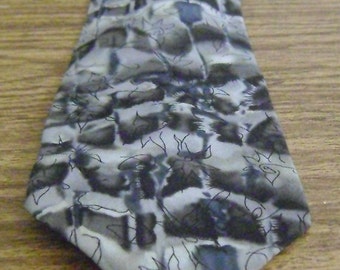 Corbata de seda vintage Jerry García / Colección Banyan Trees 14 / diseñador / Grateful Dead / estampado geométrico / Art déco / Corbata de vestir de alta costura