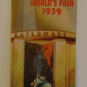 Brochure Railroads at the NY World&#39;s Fair 1939 / Vintage pamphlet / collectible / map / memorabilia