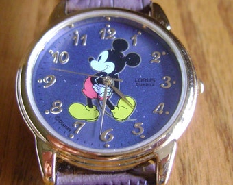 Vintage Disney Micky Maus Lorus Uhr / Quarzuhr / Sammlerstück / Geburtstag / Mutters Vatertag / Zeitmesser / nie getragen /