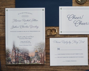 Notre Dame Wedding Invitations | South Bend Wedding | Fighting Irish